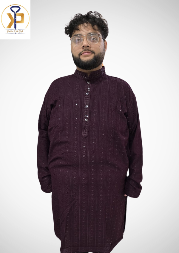 purple plus size kurta pyjama