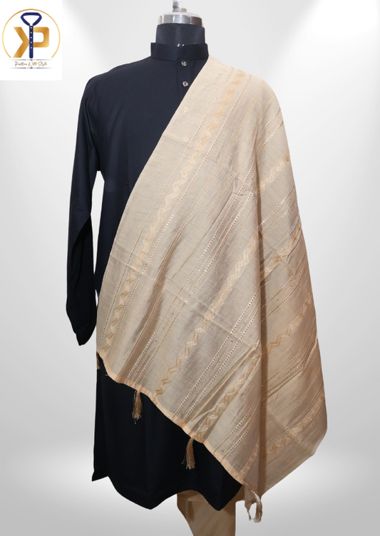 beige shawl for men